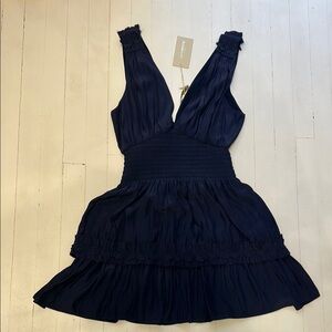 Elegant Navy Sleeveless Dress